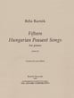 Fifteen Hungarian Peasant Songs piano sheet music cover